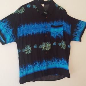 Dragon Print Party Shirt